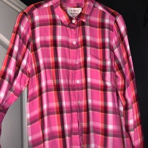 Pink flannel top